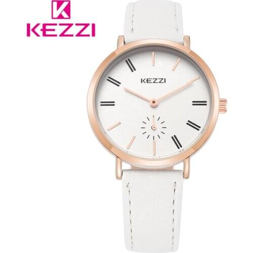 Kezzi Brand Simple Ladies Watch For Women Leather watches waterproof Quartz Wrist Watch Female 2019 zegarek damski