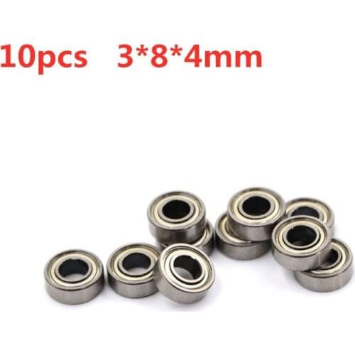 10pcs 693ZZ Miniature Ball Bearings 3*8*4mm Small Double Shielded Miniature Metal Steel Bearing