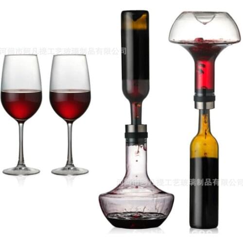 1000ML Big Decanter Handmade Crystal Red Wine Brandy Champagne Glasses Decanter Bottle Jug Pourer Aerator For Family Bar