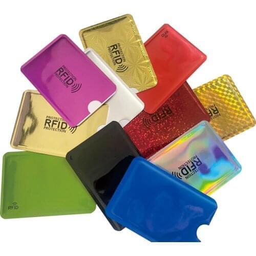 1000pcs RFID Blocking ID Holder Credit Card Protector Anti Scan Case Secure Sleeves Aluminium Foil Shield IC ID RFID Protector