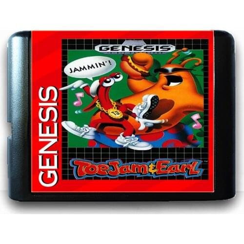 Toe Jam & Earl 16 bit Sega MD Game Card for Mega Drive for Genesis