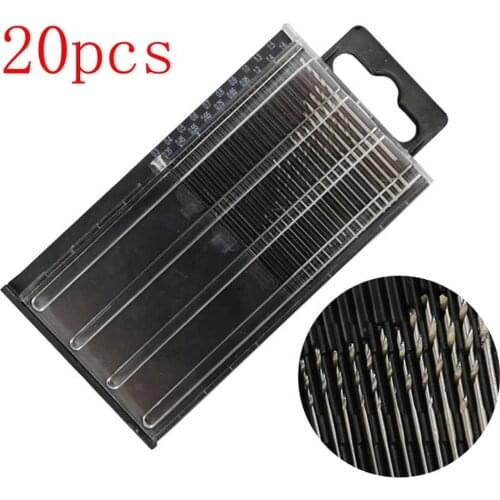 20 PCS Tiny HSS Twist Drill Bits Set Tool For Wood Plastic Circuit Board