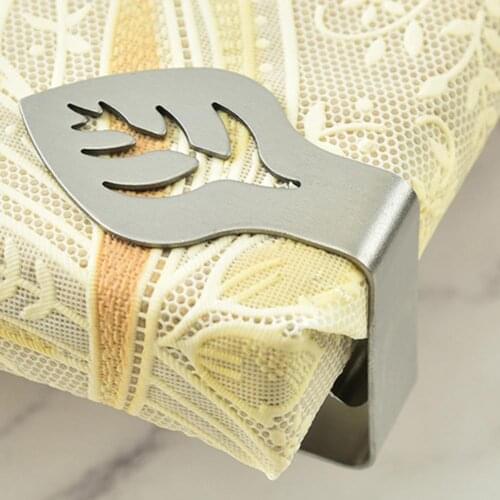 Stainless Steel 4Pcs Beautiful Polishing Surface Table Cover Clip Thicken Tablecloth Clip Convenient for Party