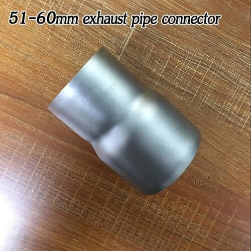 51mm-61mm Adapter Exhaust Muffler Pipe Silencer Refit Motorcycle Universal 61mm Converter 51mm Stainless Link Vent Tubes System