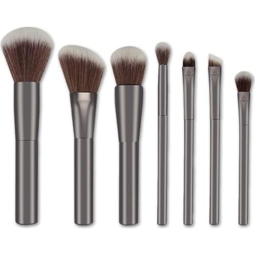 7Pcs Makeup Brushes Set Plastic Handle Synthetic Hair For Eyeshadow Blush Brushes Cosmetic Tools Kits