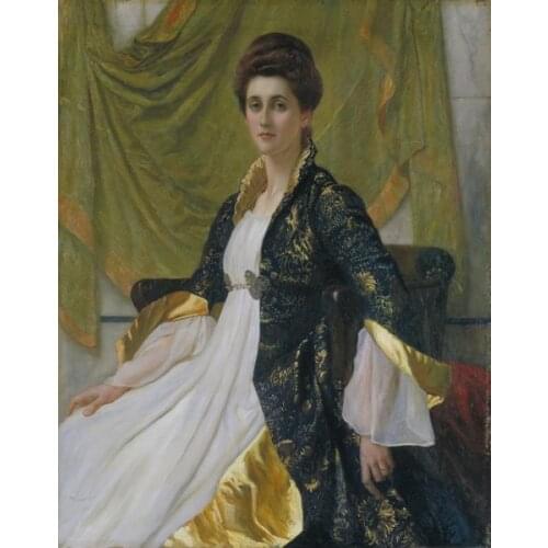 Free shipping classical court figures europe women portrait canvas prints oil painting printed on canvas art decoration picture