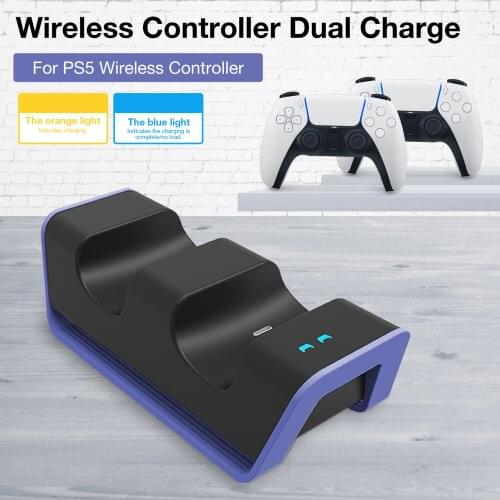 For PS5 Dual Fast Charger Wireless Controller Gamepad USB Type-C Charging Cradle Dock Station For Sony PlayStation5 Accessories
