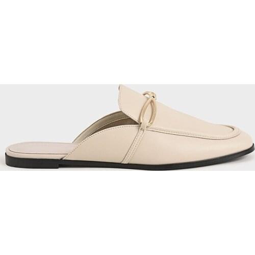 Beige Flats Slippers 2021 Summer Shoes Woman Metal Buckle Muller Shoes Wear Half Slippers Baotou Fashion Flat Slides Sandalias