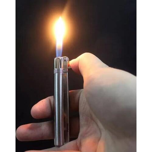 Butane Open Flame Lighter WomenS Simple And Elegant Ultra-Thin Cigarette Lighter Cigarette Lighter Accessories Small Gift