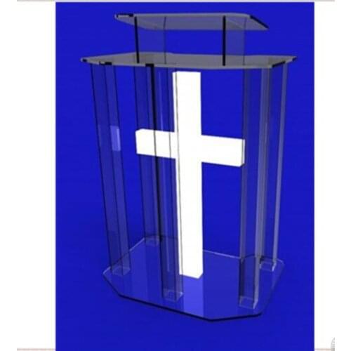 Environmental clear acrylic lectern glass lectern for the church plexiglass acrylic lectern plexiglass