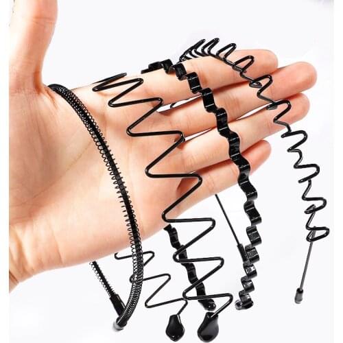 Hot Sale unisex Simple And Elegant Wave Shape Black Hair Clips Women And Handsome Men Beauty ModelingTool Hair Clamp T1443