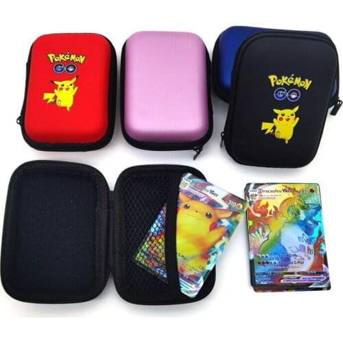 Pokemon Pikachu Game Card 50 Capacity Card Holder Album Hard Box Card Holder Bookshelf Card Collection Book Childrens Gift