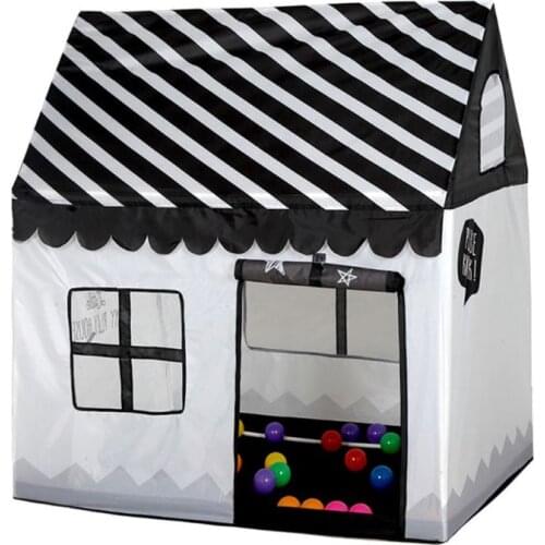 Play House Tent Toy Indoor Outdoor Ball Pool Black And White Simulation House Portable Foldable Tent Gift Toys For Kids Children