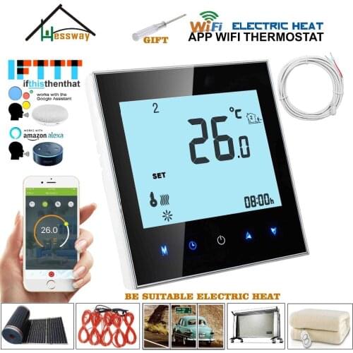 Interactive Voice Response Amazon Echo Google Home EU programming heating thermostat WIFI 16a floor heating for remote sensor