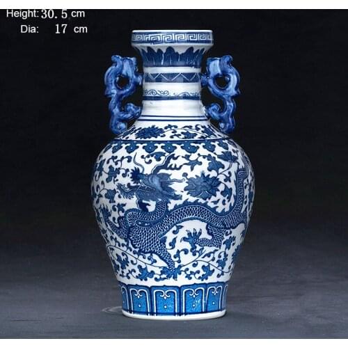 Ceramic Vase Vintage Blue And White Porcelain Vases For Decor Retro Table Decoration Home Art