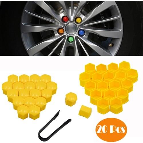 17 19 21 MM 20 Pcs Car Wheel Nut Caps Protection Covers Cap Anti-Rust Auto Hub Screw Cover Car Tyre Nut Bolt Exterior Decoration