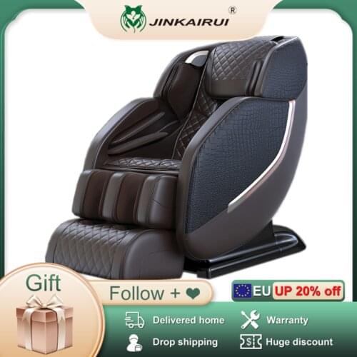 Jinkairui Display Lcd Remote Control Luxury 4D Foot Spa Home Zero Gravity Massage Chair Electric Heating Full Body Airbags SL