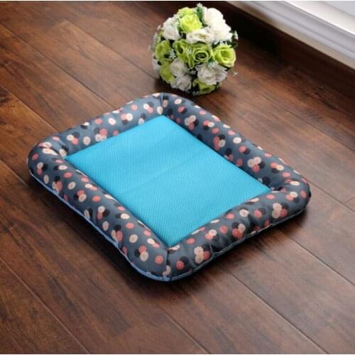 Summer Cool Dog Bed Mat Crate Pad Anti Slip Mattress Washable for Large Medium Small Pets Sleeping
