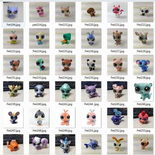 Pets shop Toys Puppy Cat Mouse Quincy Goatee 2-116 Dina Webfoot Penguin 1-79 Animal Mini Figure Little Pets Kid Toy -Your Choice