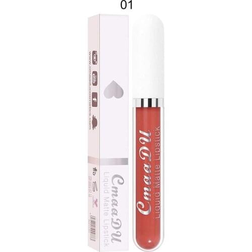 Matte Lipstick Long Lasting Lip Gloss Waterproof Liquid Matte Lipstick Non-stick Cup Lip Gloss Moisturizing Makeup