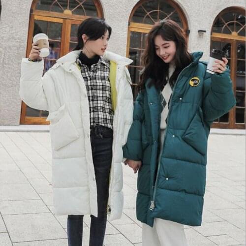 Fashion Female Winter Womens Clothes Oversize With a Hood Loose Cotton Jackets Warm Thick Slim Coats Green Womens Long Clothing