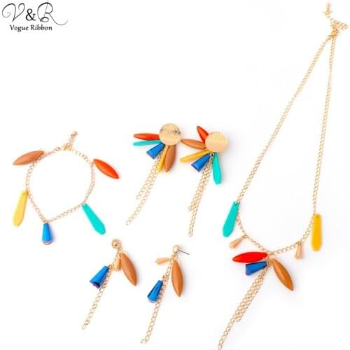 New Trendy Diy Package Jewelry Set Necklace Earring Bracelet Ring Set By Flower Pearl Letter Alphabet Charm Pendent Accessories