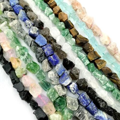 Natural Crystal Freeform Raw GemStone Beads Rough Nugget Chip Stone For Bracelet Necklace DIY Pendant 15.5'' Per Strand