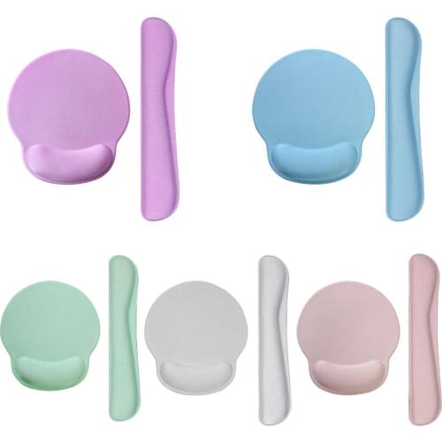 NonSlip Mouse Pad with Wrist Support and Keyboard Wrist Rest Pad Set,Ergonomic Mouse Pads for Computers Laptop Office Home