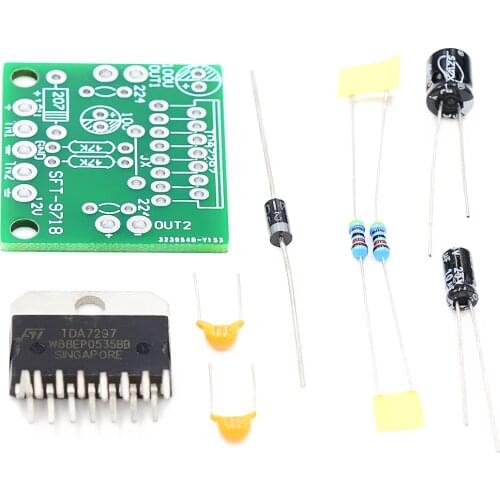 TDA7297 amplifier board spare parts dc 12v grade 2.0 dual audio encoding 15w electronic diy kit