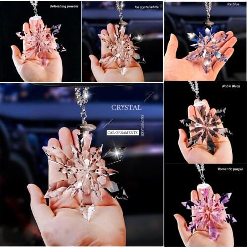 Car Pendant Car Interior Rearview Mirror Pendant Fashion Men and Women High-end Crystal Frozen Safe Car Ornaments