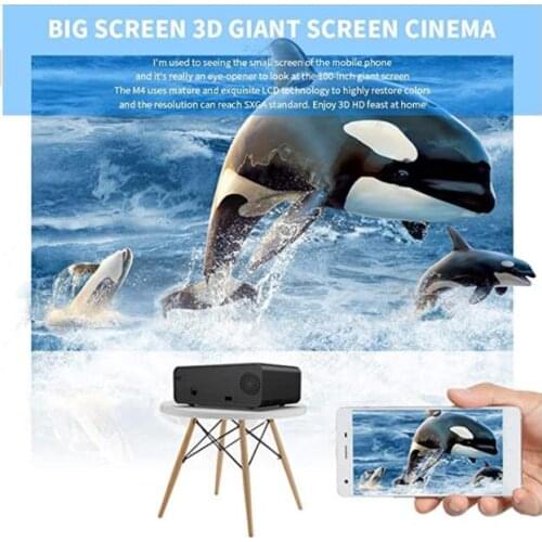1080p Mobile Phone Wifi Wireless Same Screen Projector Solid Color Convenience Simple Easy To Carry Projector