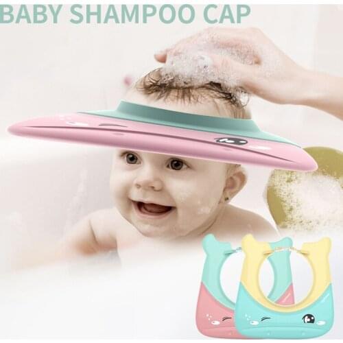 Adjustable Children Waterproof Cap Safe Baby Bathing Shower Cap Kids Bath Visor Hat Protect Eyes Ears Hair Suit 0-6 Kids