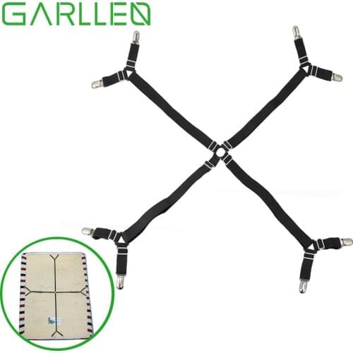 GARLLEN Adjustable Bed Sheet Holder Bed Strap Suspender Gripper for Bed Sheet Mattress Tablecloth Ironing Board Cover Slipcover