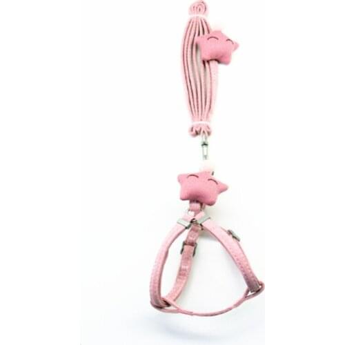 Smiling Star Dog Harness Adjustable Pet Puppy Harness Vest Leash Set for Small Medium Dogs Chihuahua Walking Accessories