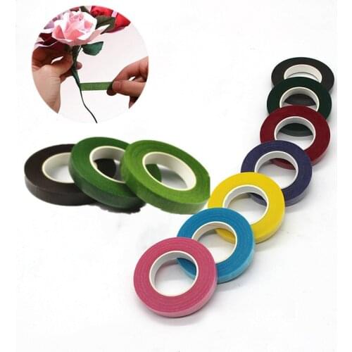 30 Yard Green Bouquet Floral Stem Tape Self-adhesive DIY Handmade Artificial Flower Decoration Wrap Masking Stretchy Tape Craft