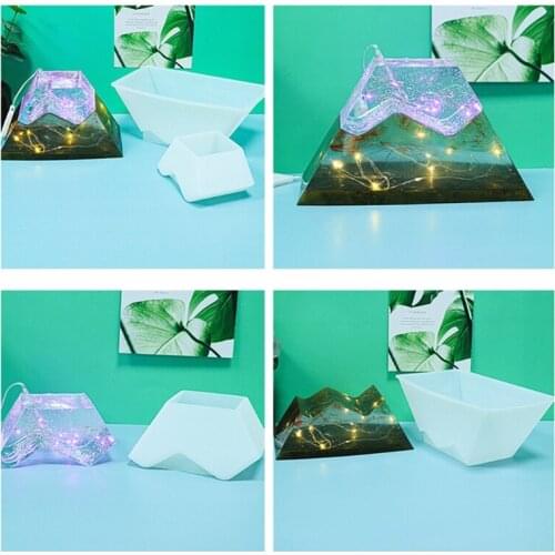 Snow Mountain Table Lamp Silicone Mold Epoxy Resin Jewelry Mold Resin Casting Pendant Mold Suitable for Diy Resin Crafts