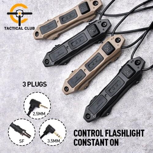 Airsoft Tactical Augmented Remote dual switch Pressure Double Switch Button for DBAL A2 PEQ-15 M600 M300 Flashlight Accessroies