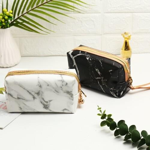 Fashion Marble Makeup Bag Women Necessaire Feminina Portable Tote Toiletry Bag Organizer Beauty Case Cosmetic Bag