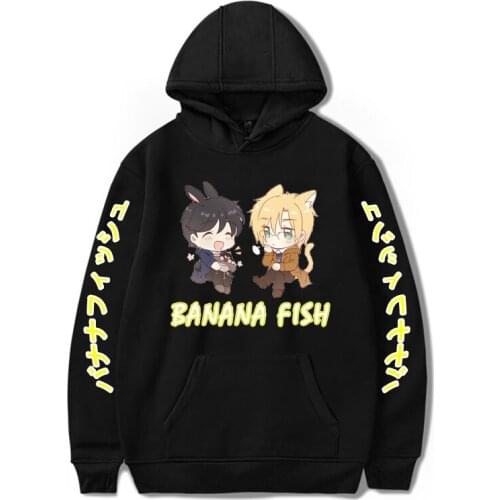 Anime Banana Fish Men/Women Hoodie Ash Lynx Printed Harajuku Fashion Hooded Unisex Sweatshirt Streetwear Clothes Pullover Coat