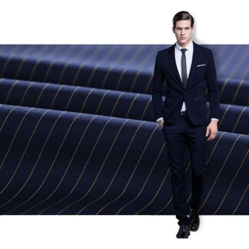 TR Spandex Stripe Fabric For Sewing Suits Men Pants Yarn Dyed Fabrics For Cloth DIY Patchwork Materials Tissu 100X145cm
