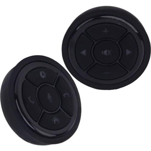 Universal Wireless Car Steering Wheel Button Key Remote Control Controller Black for Stereo DVD GPS With Night Light Accessories