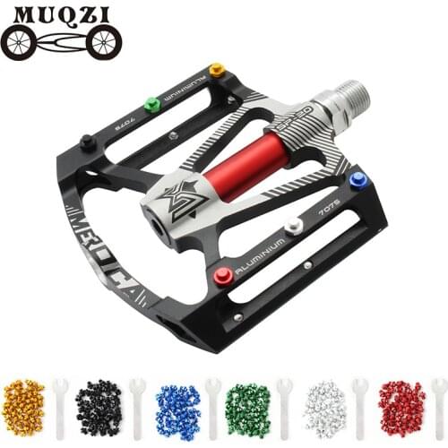 MUQZI 50PCS Bike Pedal Screws m4 Ultra Light Skid-Proof Bolts Aluminum Alloy Anti-Slip Nail MTB Road Bicycle Parts