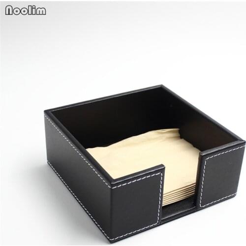 NOOLIM High Quality Square Waterproof Toilet Toilet Paper Holder Restaurant Hotel Sheet Paper Rack Leather Tissue Box