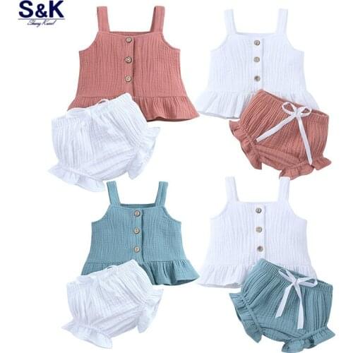 XT-470 Solid color clothing sets top+pant 2Pcs/sets kids casual clothes suit sets Summer children clothing sets toddler girls