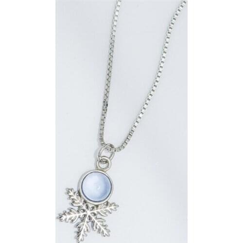 Sole Memory Liuli Snowflake Simple Sweet Shiny 925 Sterling Silver Clavicle Chain Female Necklace SNE546
