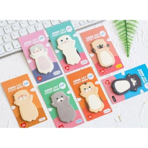 1pc Cat Series Sticky Note Student Message Stickers N Times Memo Pad Scrapbooking