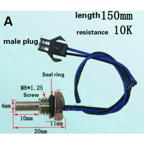 10K50K Wall-mounted furnace probe Gas water heater accessories Temperature sensor temperature sensing probe