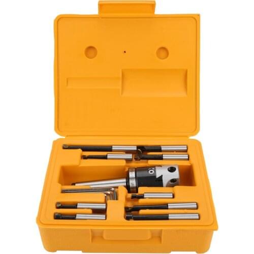 14 pcs 1 Box F1-12 50mm Boring Head Set with 12mm Boring Bar Took kit Boring Head Shank MT3 M12*1.75 1-1/2"-18UNF