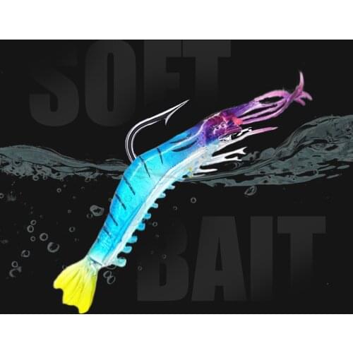 3pcs/lot 5 colors 3.7g-90mm Soft Shrimp Fishing Lures Artificial Silicone Simulation Baits Soft Lure Bionic Bait