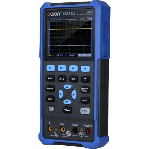 OWON HDS242/HDS242S /HDS272/HDS272S 2-CH Handheld Oscilloscope Multimeter Waveform Generator 3-in-1 Multifunctional Tester 40MHz